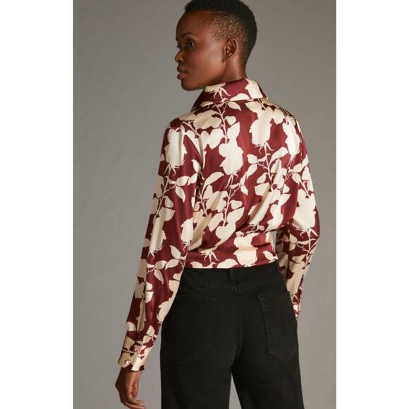 Anthropologie Floral Wrap Blouse - Picture 4 of 10